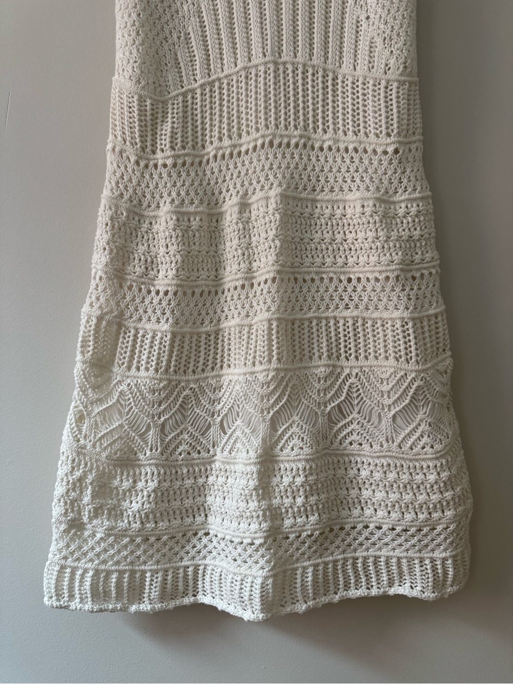 ABERCROMBIE Crochet Tank Dress White LT - Picture 4 of 11